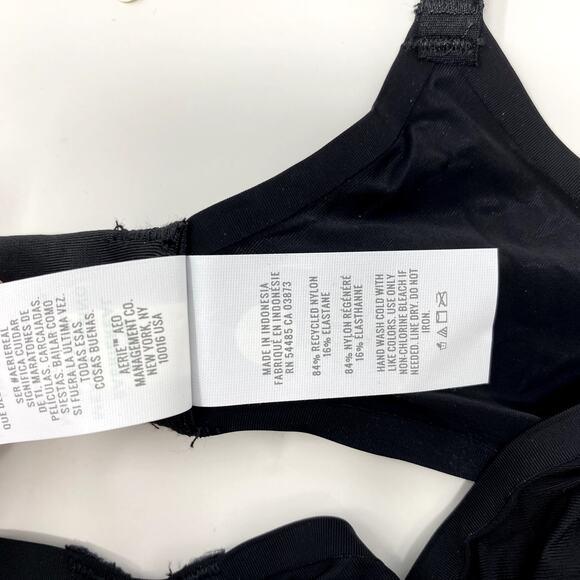 NEW Aerie Smoothez Black Neutral Full Coverage Unlined Underwire Bra 34C - Picture 2 of 3